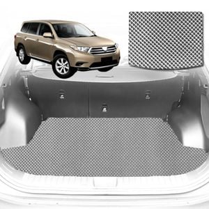 6D Diamond Car Boot Mat for Toyota Kluger (XU50)2014-2020-Cargo Mat-Grey-Outback GT