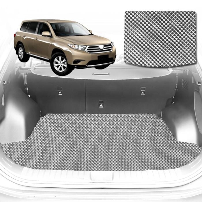 6D Diamond Car Boot Mat for Toyota Kluger (XU50)2014-2020-Cargo Mat-Grey-Outback GT
