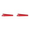 2PK Butterie Plastic Toaster Compact Kitchen Tongs 24x8.7cm -  Red