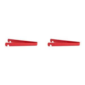 2PK Butterie Plastic Toaster Compact Kitchen Tongs 24x8.7cm -  Red