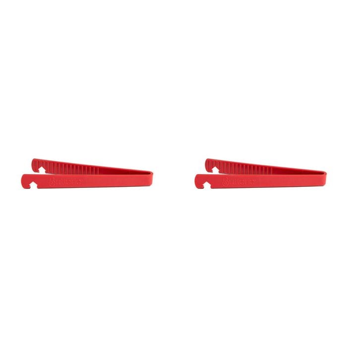 2PK Butterie Plastic Toaster Compact Kitchen Tongs 24x8.7cm -  Red