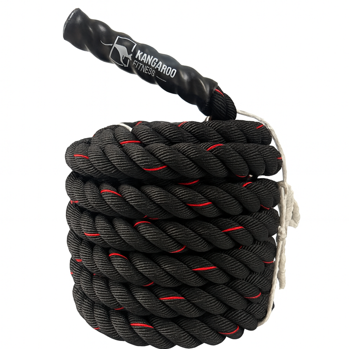 Kangaroo Fitness Battle Rope 12 Meters x 38mm black red