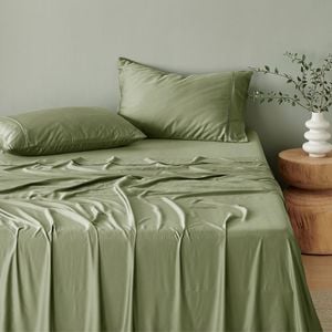 Natural Home Bamboo Sheet Set Eucalyptus King Single Bed
