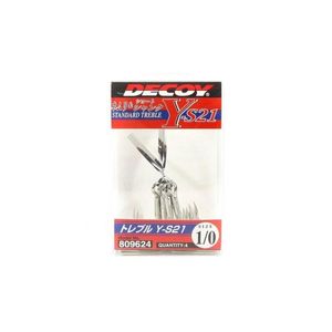Decoy YS21 Standard High Performance Treble Fishing Hook 1/0