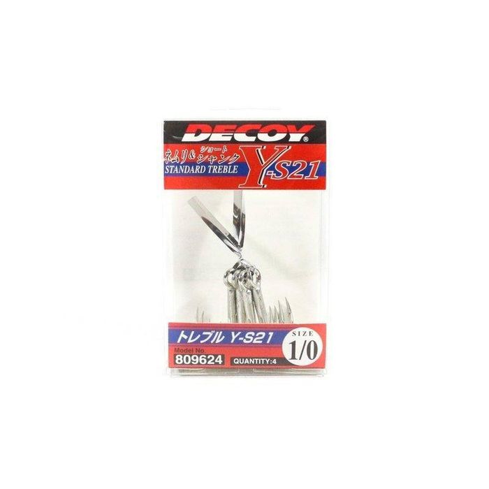 Decoy YS21 Standard High Performance Treble Fishing Hook 1/0