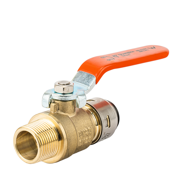 SharkBite Max Copper Ball Valve, DN20 × ¾″ BSP Male Threaded
