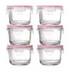 Glasslock Baby 6 Piece Round 165ml Food Container Set