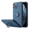 Ring Stand Case Shockproof Magnet Silicone Cover - For Apple iPhone 13 Mini (Blue)