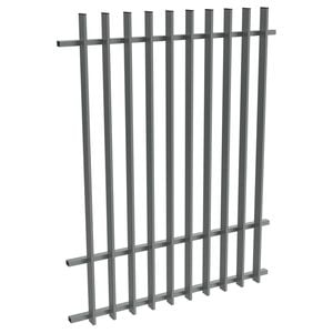ProtectorAl 0350-1200W x 1500H Monument Aluminium Radiator Pool Fence Panel with mid rail