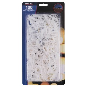 Arlec Entertainment Light Multi Purpose Clips - 100 Pack