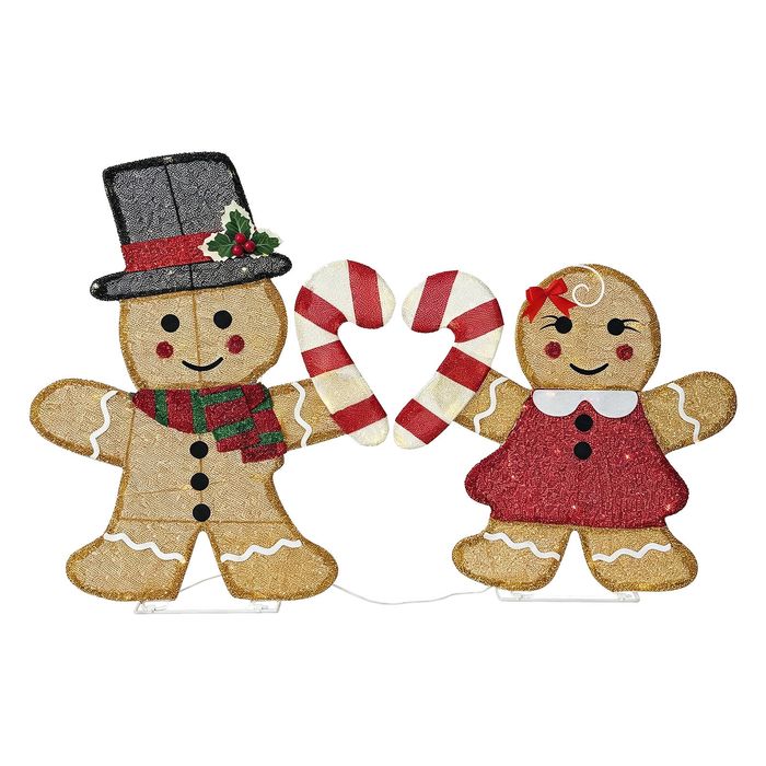 Click Gingerbread People LED Light Decoration