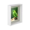 Nicola Spring 8" x 10" White 3D Deep Box Photo Frame - 5" x 7" Mount