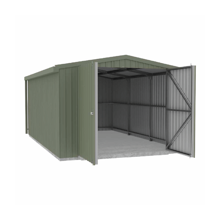 Absco 3.4 x 5.5 x 2.48m Pale Eucalypt Single Barn Door Garage