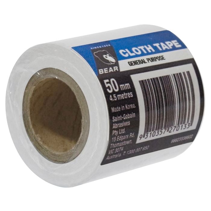 Norton Bear 50mm x 4.5m White Cloth Tape