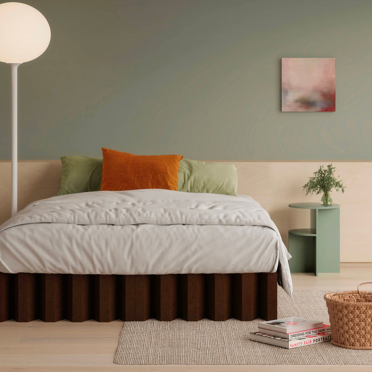 Yona Fold Out Cardboard Bed Base Frame Dark Oak King Bunnings Australia