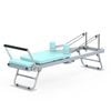 Advwin Home Foldable Pilates Reformer Machine Exercise Equipment with Wheels 120kg Capacity Cyan