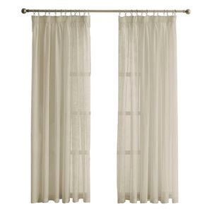 Clonard 295 x 205CM Natural Sheer Pencil Pleat - Single