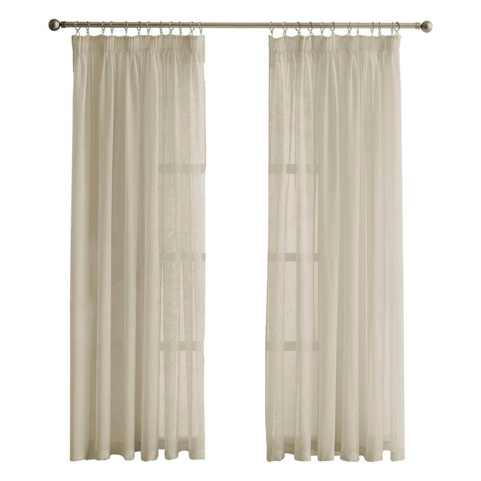 Clonard 295 x 205CM Natural Sheer Pencil Pleat - Single