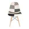 Sk Designer Living | Replica Eames Dsw Eiffel Chair | Fabric & Natural - Multicoloured V3
