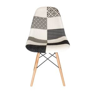 Sk Designer Living | Replica Eames Dsw Eiffel Chair | Fabric & Natural - Multicoloured V3