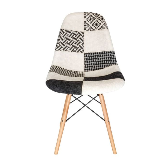 Sk Designer Living | Replica Eames Dsw Eiffel Chair | Fabric & Natural - Multicoloured V3