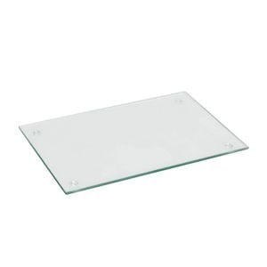 Glass Chopping Board - 30 x 20cm - Clear - Kitchen Dining Place Mats Cutting Mat Worktop Saver Cooking & Food Prep