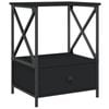 vidaXL Bedside Table Nightstand Side Cabinet Storage Black