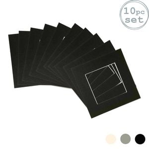 10x Picture Photo Mounts - To Fit Frame Size 10 X 10" For Image Size 6 X 6"