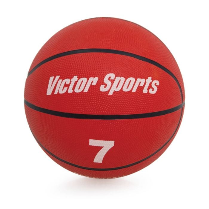 Victor Sports Heavy Duty Durable Rubber Basketball Red Size 7