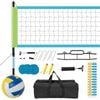 Costway Portable Volleyball Net Set Ball Boundary Line Height Adjustable