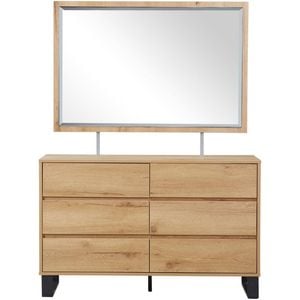 Coogee Dresser Table with Mirror - Oak