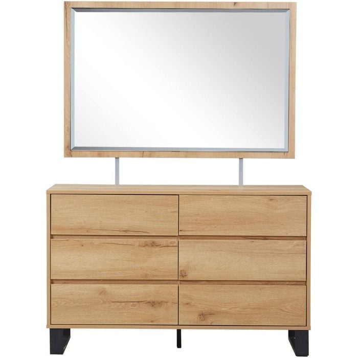 Coogee Dresser Table with Mirror - Oak