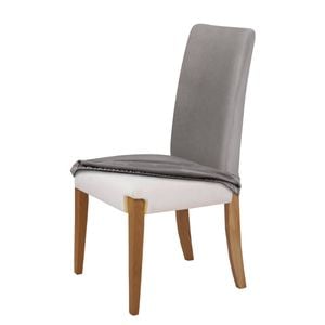 Home Living Premium Faux Suede Silver Dining Chair Cover