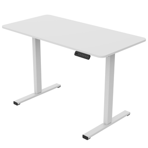 PanTech Electric Standing Desk Height Adjustable 120x60cm Customizable Height 75-110cm-White