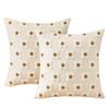 Catzon 2 Pcs Square Throw Pillow Covers Sun Flower Jacquard for Bedroom