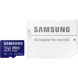 Samsung 256GB Micro SDXC Pro Plus Memory Card with Adaptor - 180MB/s