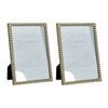 2PK SS Collective Gold Textured Punch Dotted Modern Photo Frame Rectangle 5x7