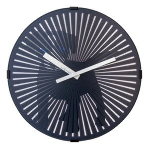 NeXtime 30cm Black Dog Wagging Tale Motion Wall Clock