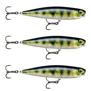 3x Rapala 8.5cm Precision Xtreme Pencil Freshwater Fishing Lures - Perch