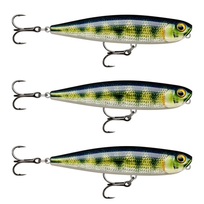 3x Rapala 8.5cm Precision Xtreme Pencil Freshwater Fishing Lures - Perch