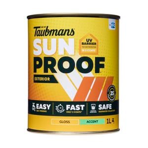 Taubmans 1L Accent Gloss Sunproof Exterior Paint