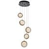 Vencha Yoyo 5 Light Tri-Colour LED Pendant - Black