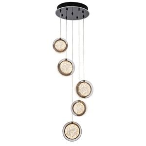 Vencha Yoyo 5 Light Tri-Colour LED Pendant - Black