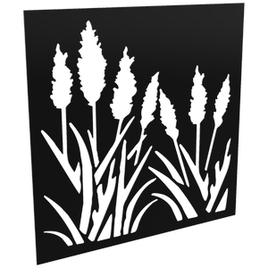 ProtectorAl 300 - 1200 x 300 - 1200mm Satin Black / Gloss Black Bullrush Unframed Composite Deco Panel