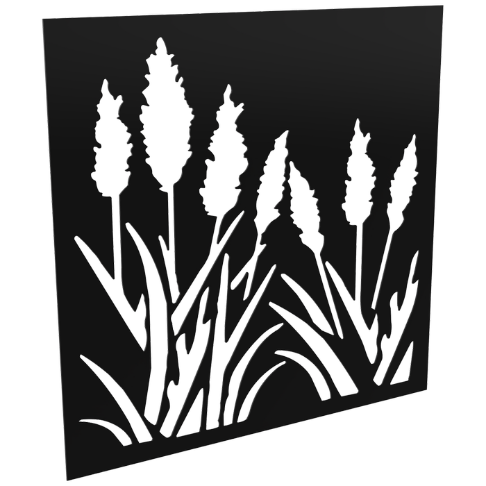 ProtectorAl 300 - 1200 x 300 - 1200mm Satin Black / Gloss Black Bullrush Unframed Composite Deco Panel