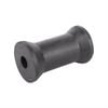 Sunrise Rubber Roller Keel Roller 4" 17mm Bore Black - Brr205