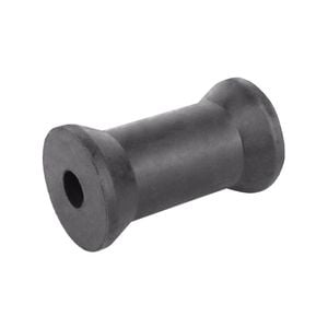 Sunrise Rubber Roller Keel Roller 4" 17mm Bore Black - Brr205