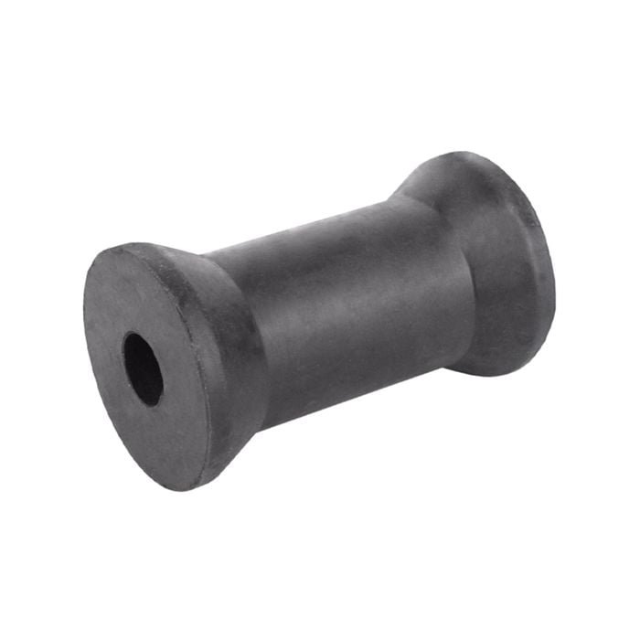 Sunrise Rubber Roller Keel Roller 4" 17mm Bore Black - Brr205
