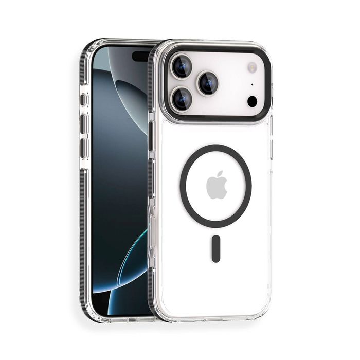 For Apple iPhone 18 Pro Max /17 Pro Max Magsafe Magnetic Back Case Shockproof Protective Clear Cover (Black)