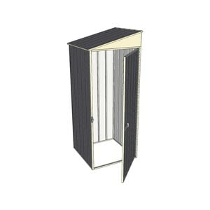 Build-a-Shed 0.8 x 0.8 x 2m Skillion Single Hinged Door Shed - Grey